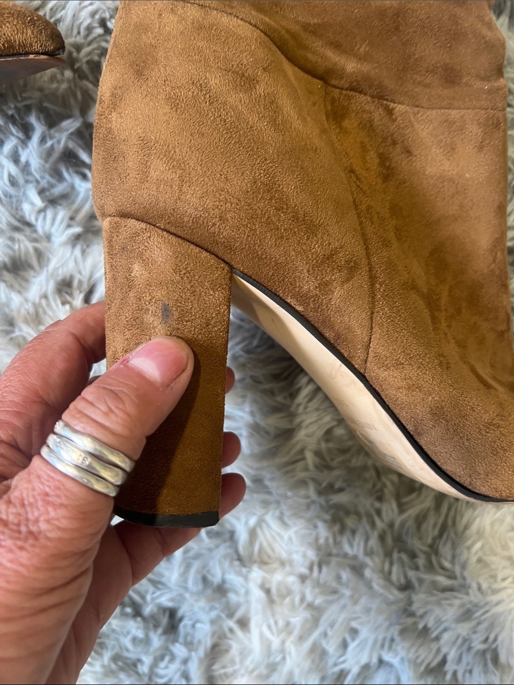 Nine West Slouchy Suede Ankle Boots in Brown - Picture 4 of 9